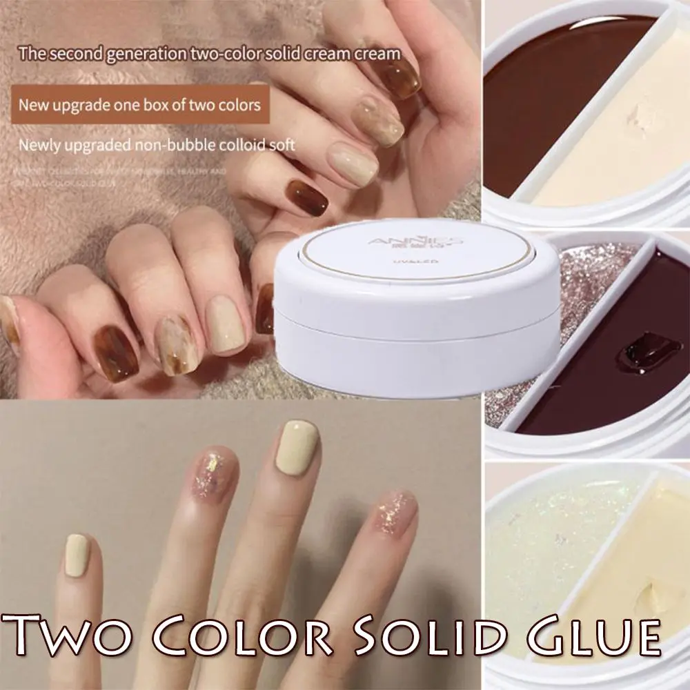 

Mousse Nail Manicure Highly Pigmented For Solid Pudding Gel Two Color Solid Glue Polish Painting Gel Solid Cream Gel
