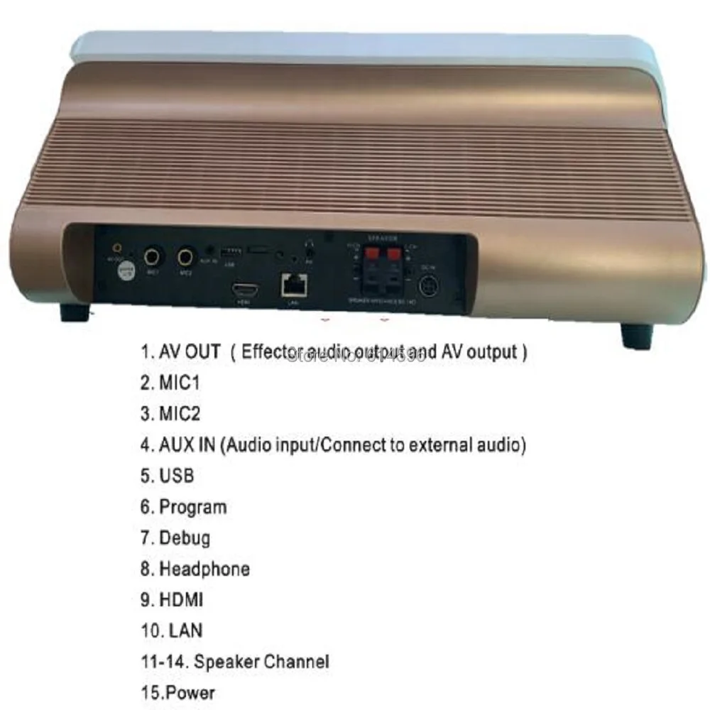 Система караоке с сенсорным экраном усилитель микшера 2 беспроводных микрофона