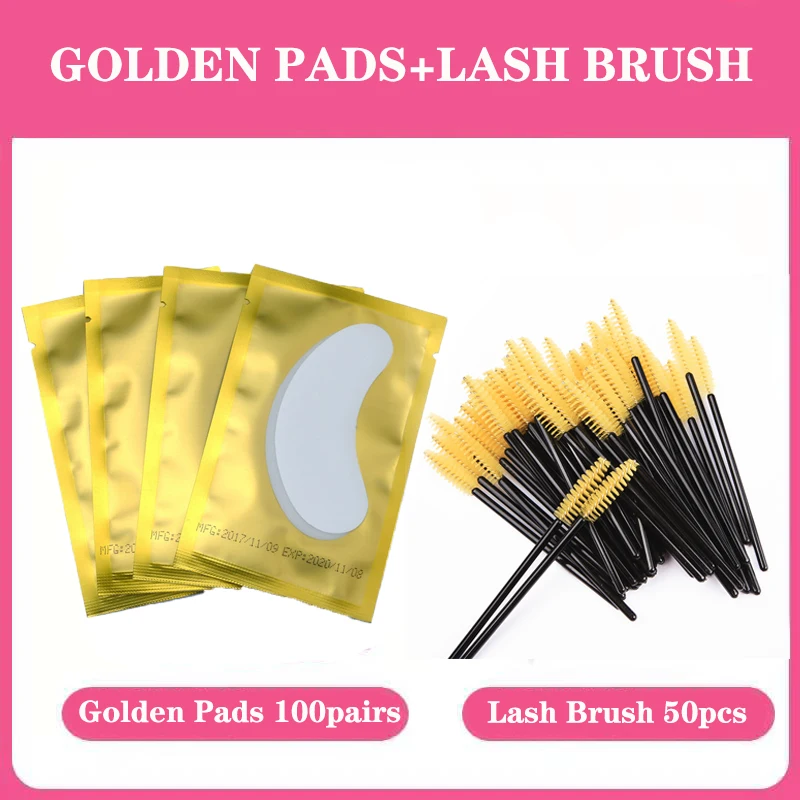 Pads and Lash brush Пластыри для наращивания ресниц кругов под глазами колодки наращивание ресниц Пластыри для ресниц 25/50/100 пар, инструменты для наращивания - Цвет: Pads and Lash brush