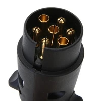12v 7 way round adapter electrical converter round plastic rv trailer plug 7 pin plug socket truck trailer connector new