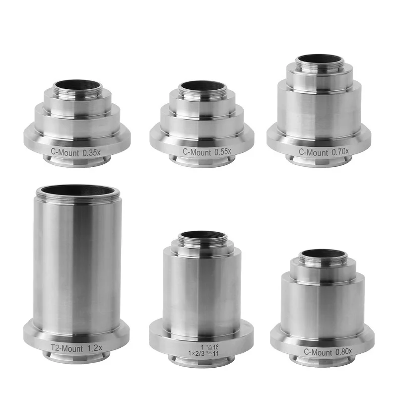 Тринокулярный микроскоп FYSCOPE C-mount 0.35x 0.5x 0.7x 0.8x 1x 1.2x 1.5x адаптер совместимый с Leica