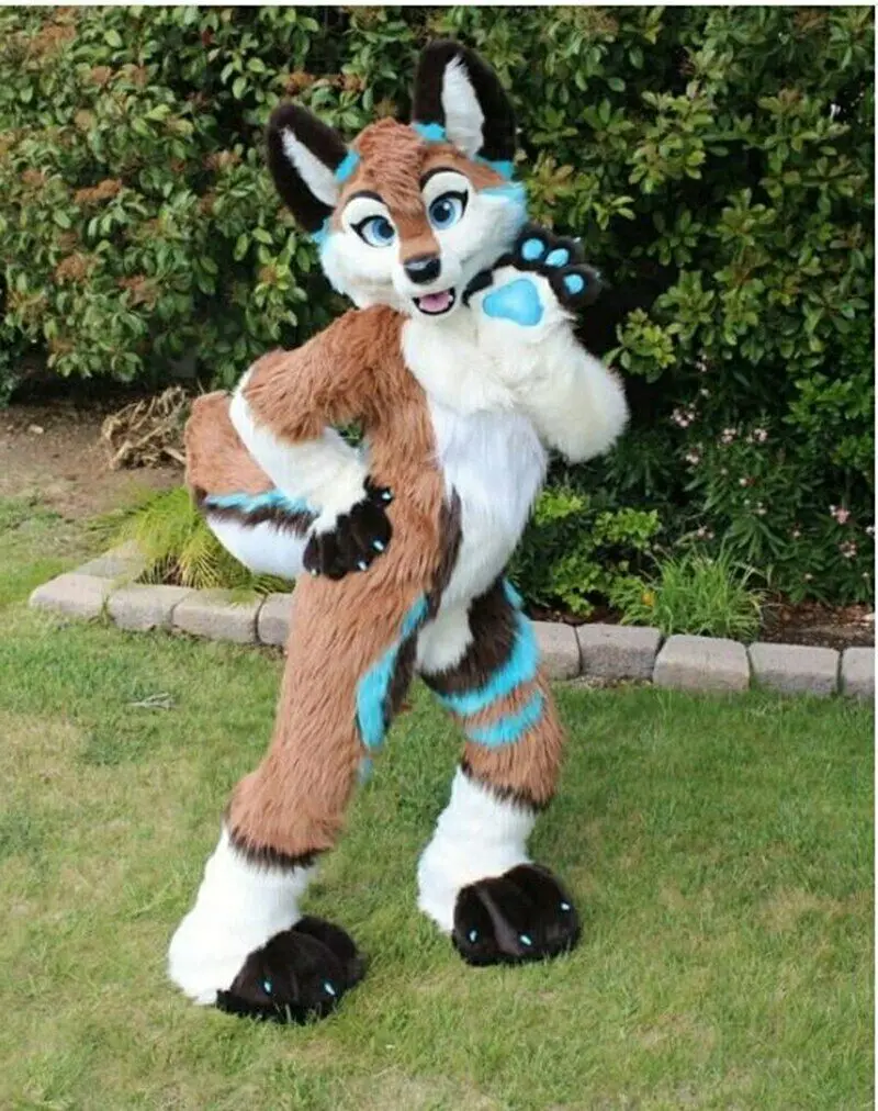 3-D Eyes Fursuit Fullsuit Teen Costumes Child Full Furry Suit Furries Anime Digitigrade Costume Bent Legs Angel Dragon WQ002 |