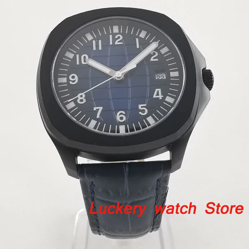 39 мм без логотипа синий циферблат светящиеся мужские часы saphire автоматическое