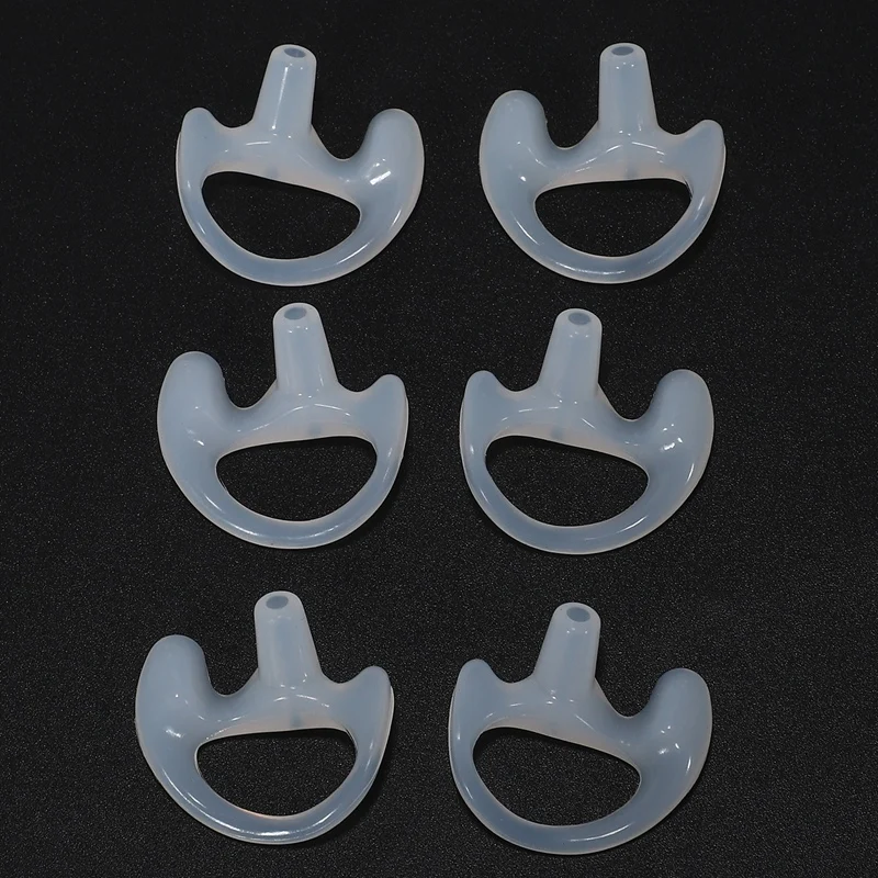 

3 Pairs Transparent Silicone Soft Earbud for Walkie Talkie Covert Acoustic Tube Earpiece Small/Middle/Large J6116Z