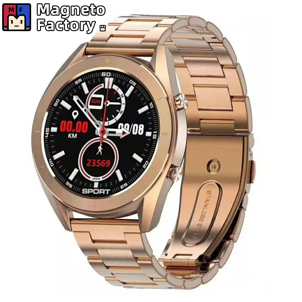 DT99 Смарт-часы IP68 Водонепроницаемый круглый HD экран ЭКГ Обнаружение Сменные