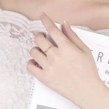 

Korean Version of Fashion Personality Creative Electric Staircase Ring Female Wild Fashion Accessories Open Ring R2044