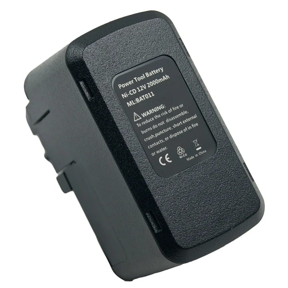 2 шт 12V Ni-CD 2000 мАч Замена Мощность инструмент Батарея для Bosch 12V 2.0Ah BAT011 BH1214H BH1214L 3315K 3500 B2300