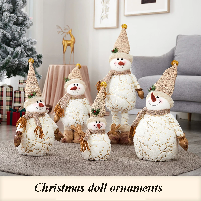 

Рождественские украшения, кукла Санта-Клаус, снеговик, альпака, гостиничный торговый центр, украшение для окна бара, домашний декор, Новогод...