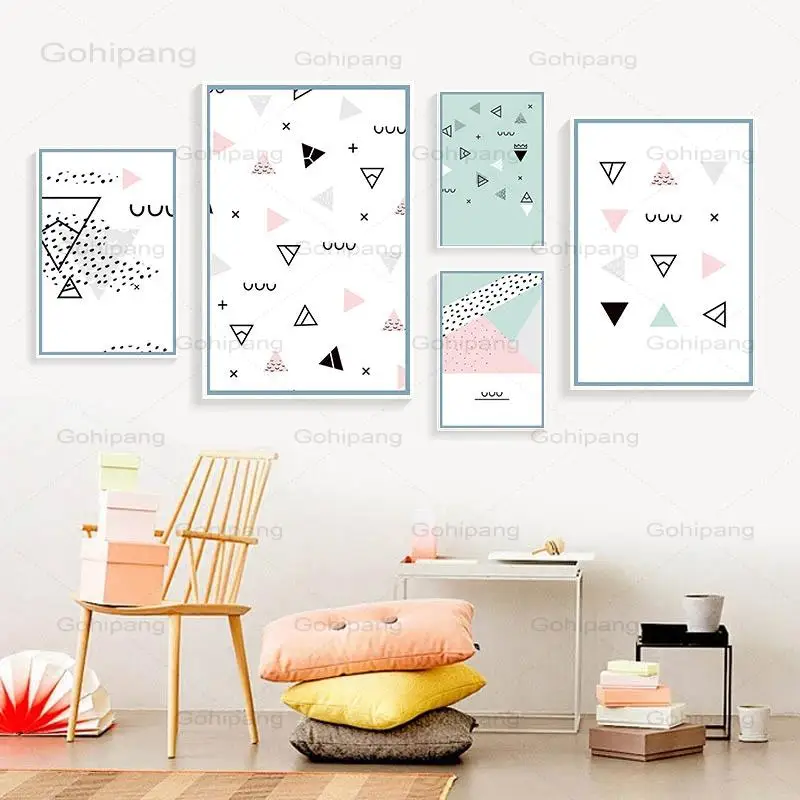 

Nursery Wall Lineart Abstract Poster And Print Nordic Child Canvas Painting Picture Modern Kid Baby Room Decoration Paintings