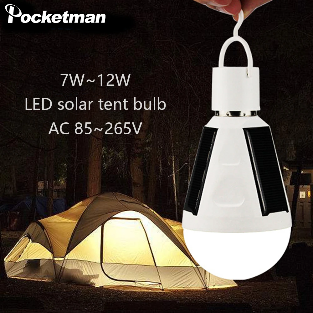 Светодиодный светильник на солнечной энергии 7 Вт 12 перезаряжаемый наружный для