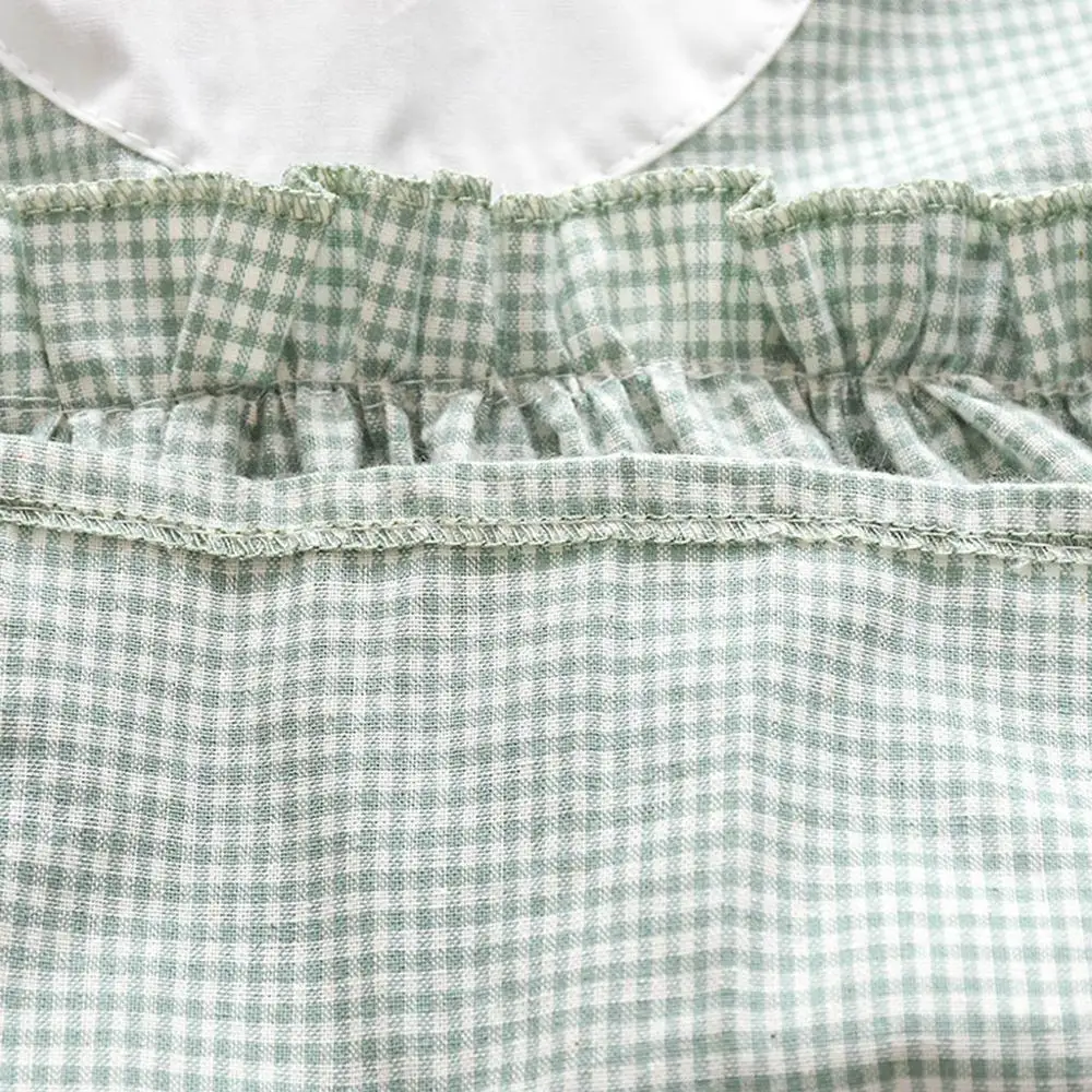 

Cute Baby Girl Dress New Toddler Girls Long Sleeve Plaid Print Lace Ruffles Princess Dresses Clothes 6-24M