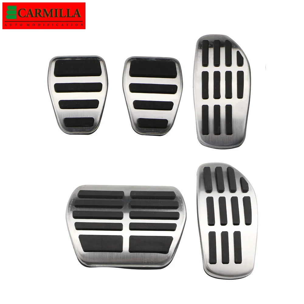 Carmilla Stainless Steel Car Pedals for Renault Captur 2019 2020 2021 AT MT Gas Brake Pedal Pads Cover
