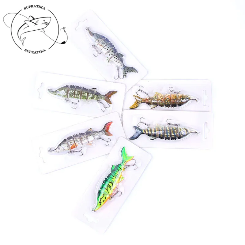 

Искусственная многосекционная пластиковая жесткая приманка, прочная бионическая приманка, океанские 3D-глаза, антикоррозийные воблеры 6 #11 ...