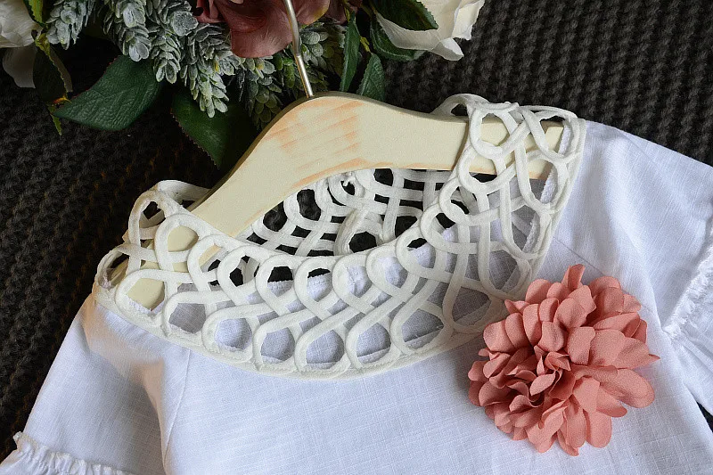 

Children's Clothing Suits For Girls Summer Lace Suit Short-sleeved Tops And Skirts 2 Piece Set Hollow Floral Skirt