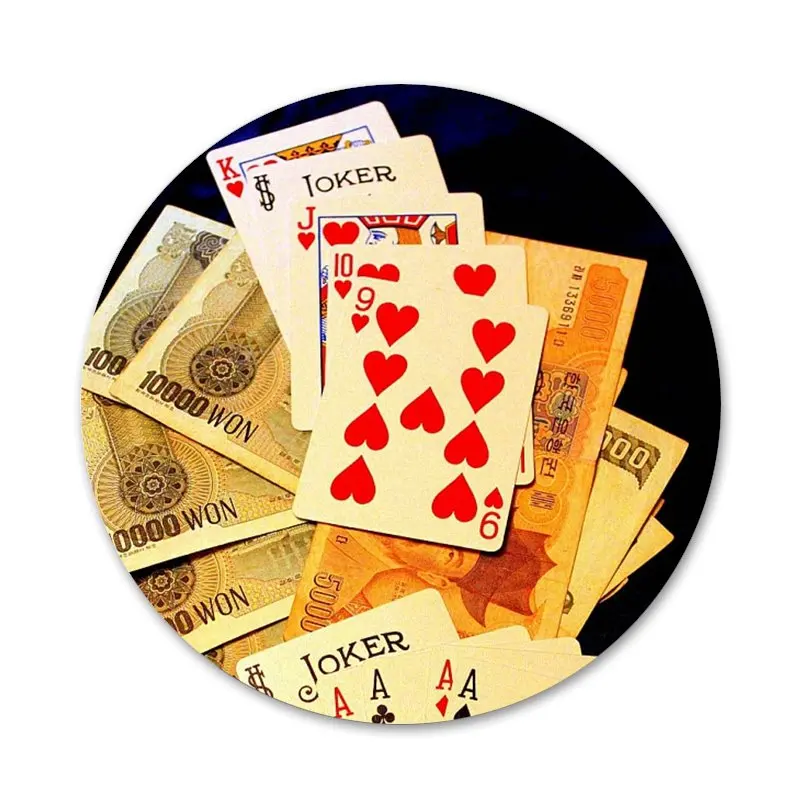 

Poker Play Cards Game Icons Pins Badge Decoration Brooches Metal Badges For Backpack Decoration
