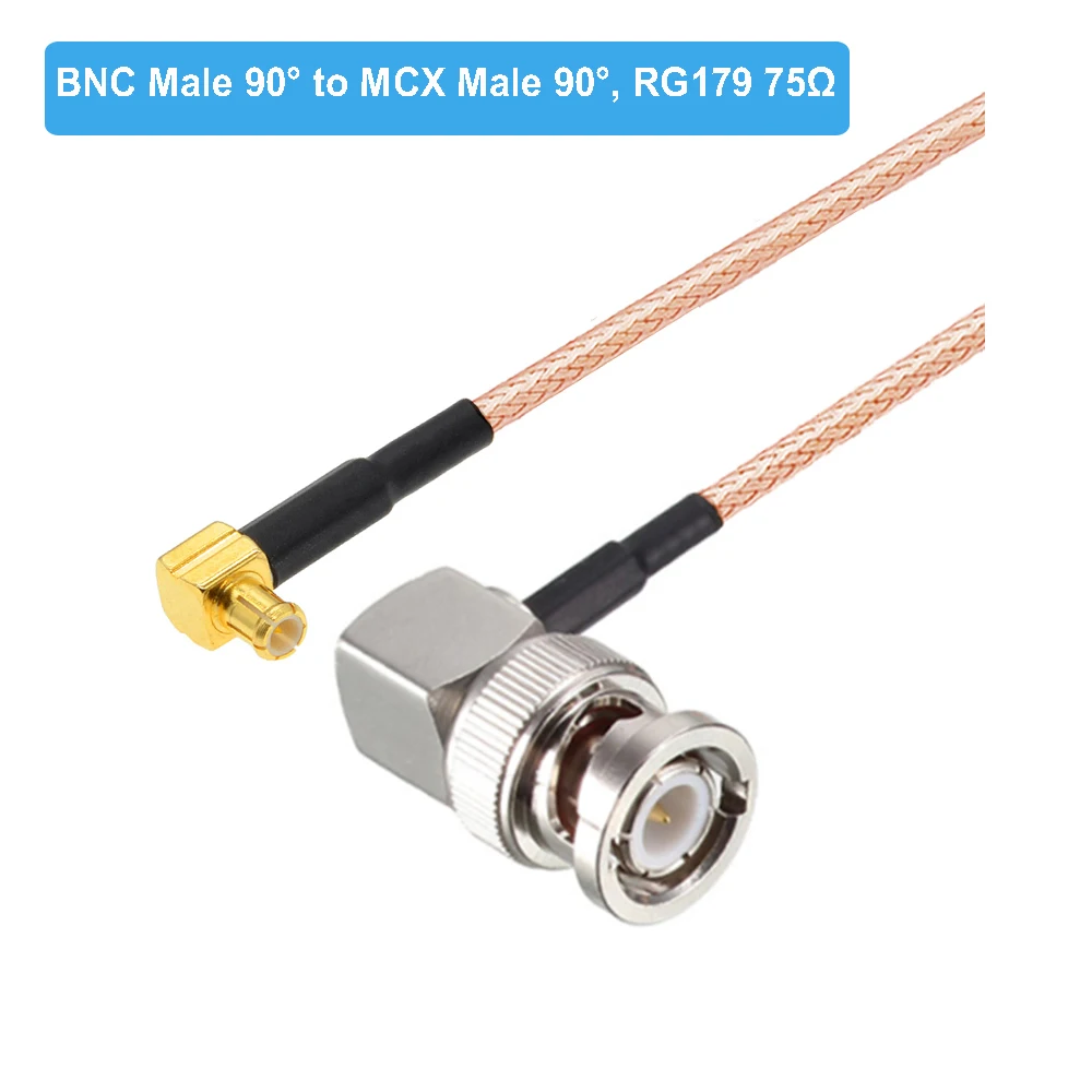10 шт./лот RG179 кабель 75 Ом BNC штекер MCX Штекерный Разъем косичка RF коаксиальный