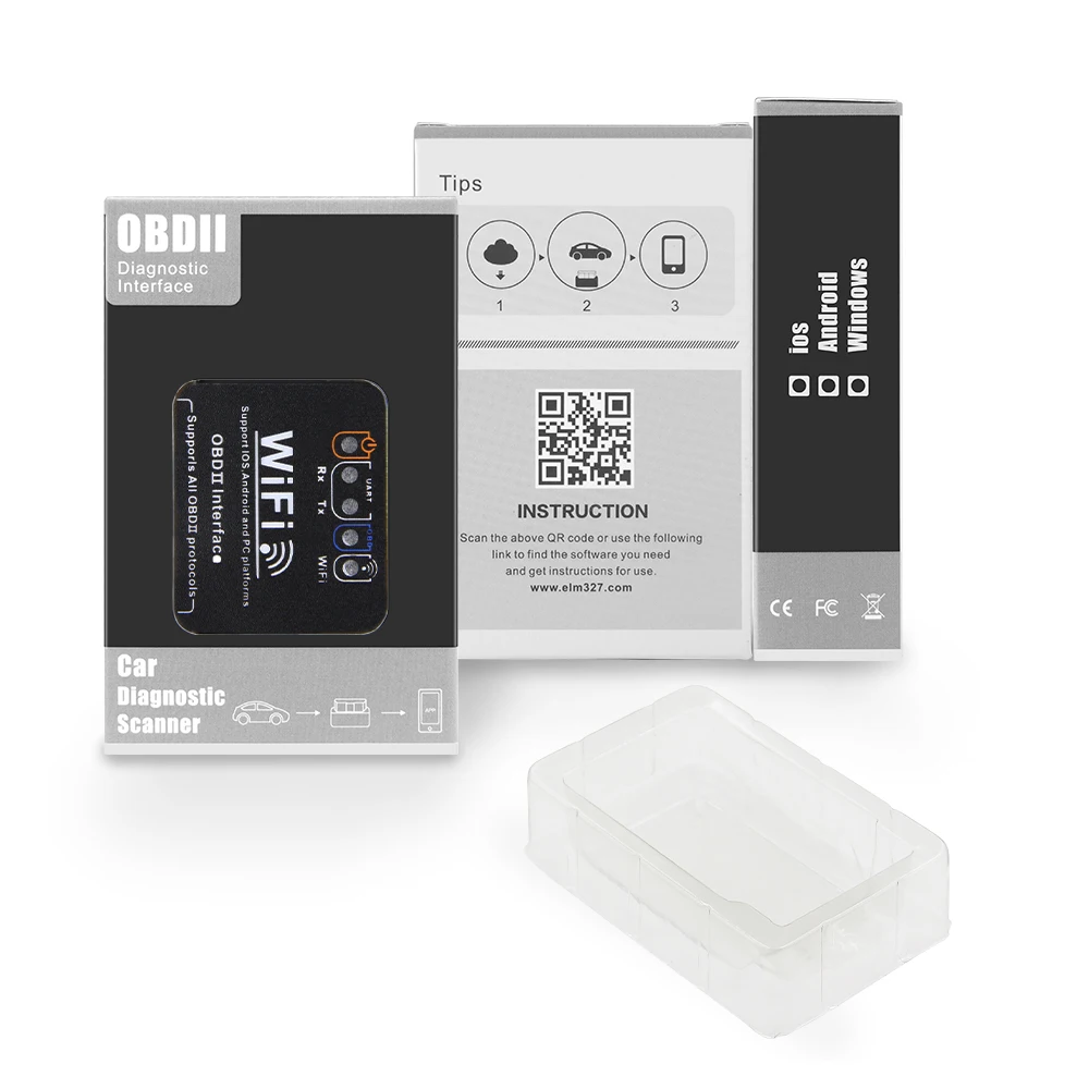 10 шт. ELM 327 V1.5 WI FI OBD2 сканер PIC18F25K80 ODB2 ELM327 для Android/IOS OBD 2 автомобиля диагностики авто