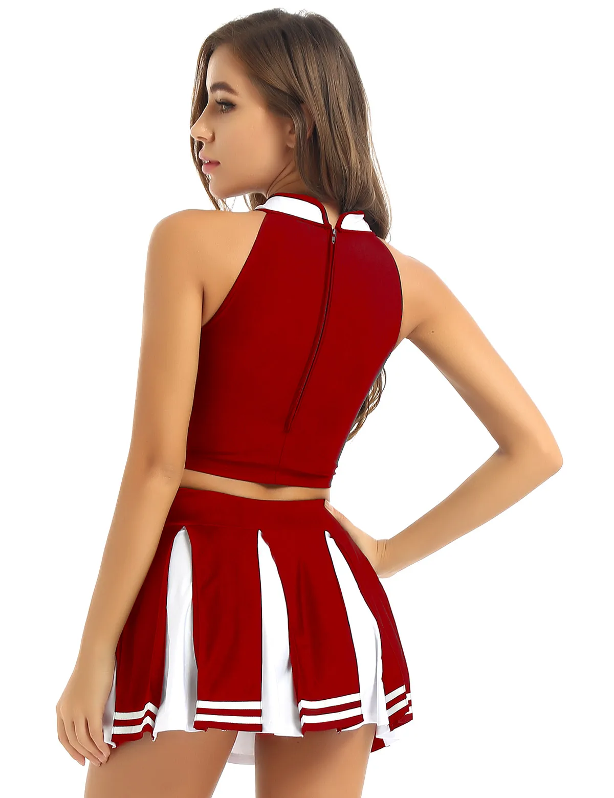 Женский костюм для взрослых и школьниц черлидера сексуальный Униформа наряд