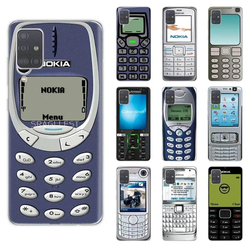 

Hot Retro Mobile Handset Phone Case For Samsung S4 S5 S6 S7 Edge S8 S9 S10 Plus S20 Note20 Ultra A71 A21S Cover Fundas Coque