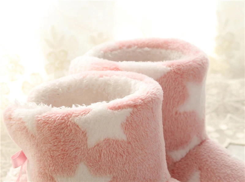 Тапочки хлопковые женские теплые домашние тапочки нескользящая обувь на толстой