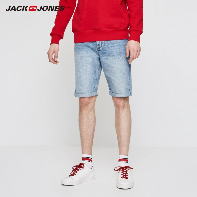 Мужские джинсовые шорты JackJones зауженные из 100% хлопка с эффектом потертости 219243517 |