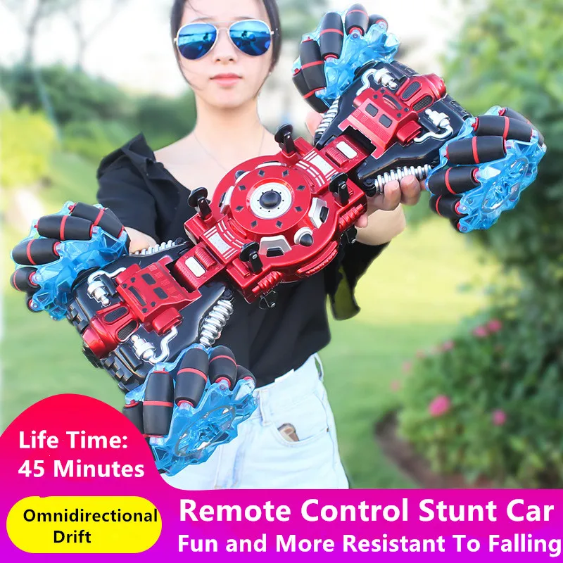 Rc автомобиль с одной кнопкой деформация трюк 2 4G 4WD скалолазание багги RC Racing Drift Car