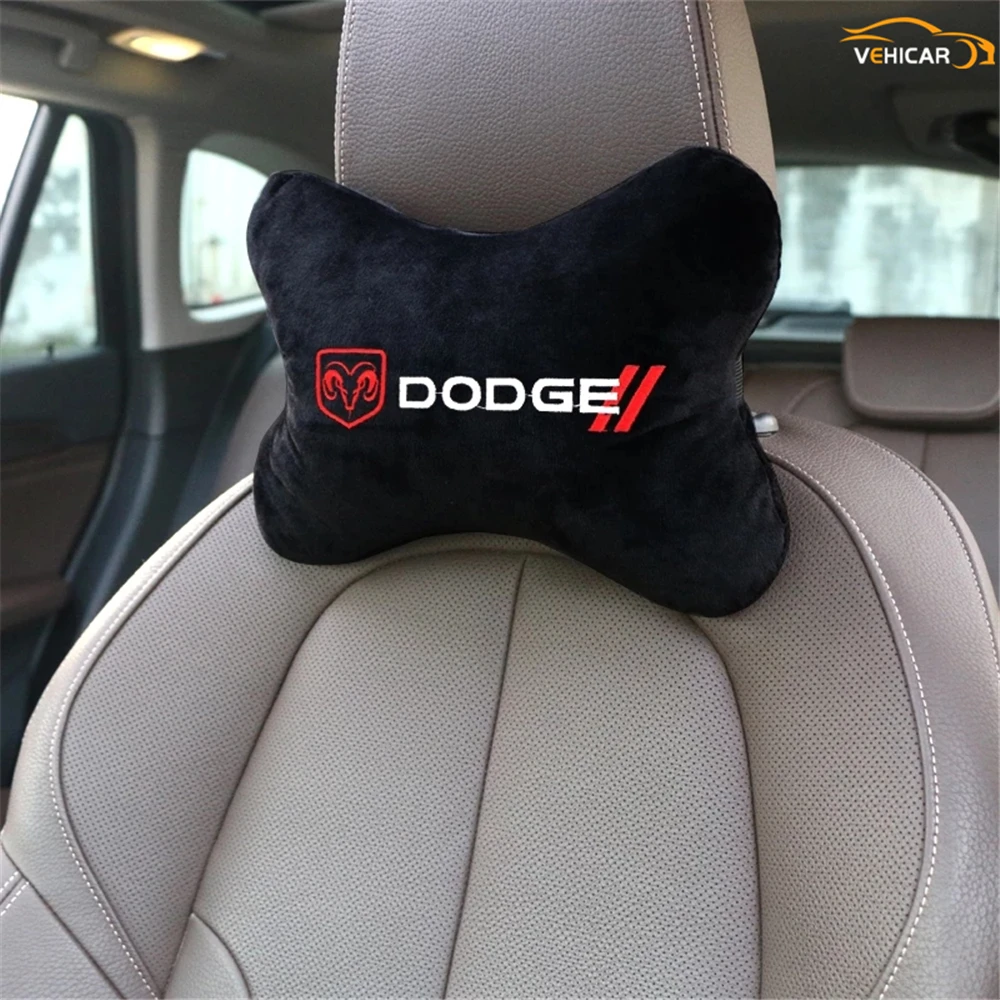 

VEHICAR 1PC Car Neck Pillows Headrest Cushion For Dodge Auto Seat Head Support Neck Rest Driver Protector Cars Accessories