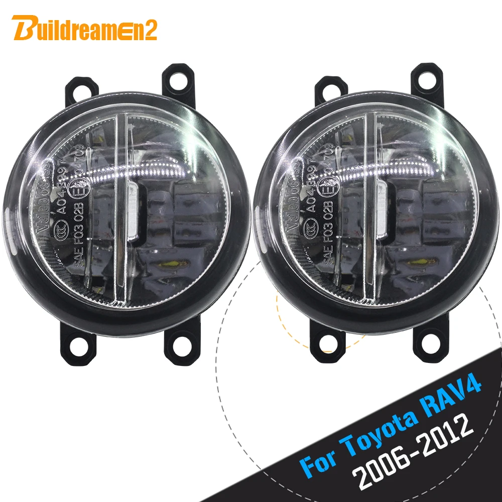 

Buildreamen2 2 X Car 4000LM LED Bulb Fog Light Daytime Running Lamp DRL 12V For Toyota RAV4 2006-2012 2016-2018