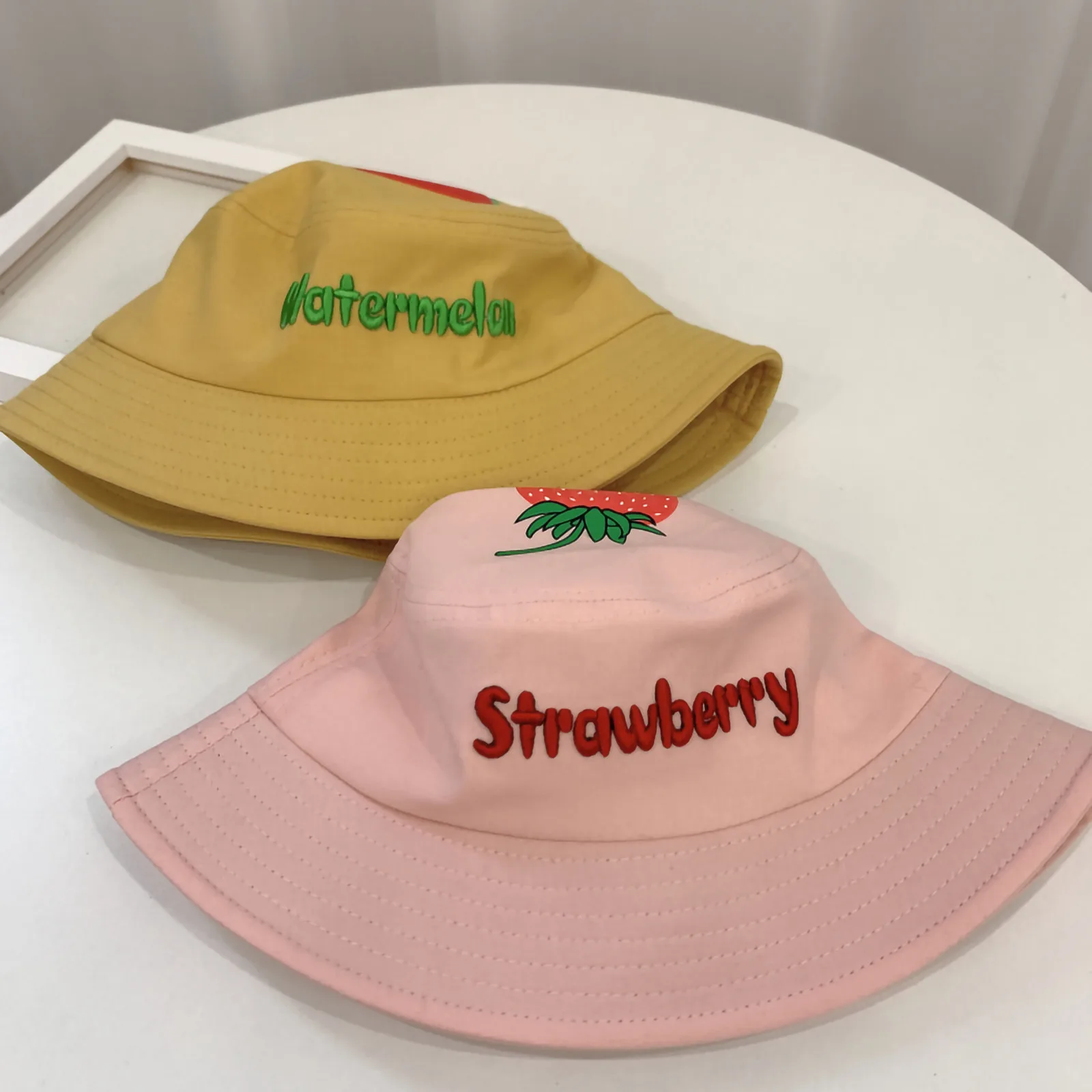 

Summer Baby Sun Hat Boys Cap Children Unisex Beach Girls Bucket Hats Cartoon Printing Pattern Infant Caps Uv Protection Chapeau