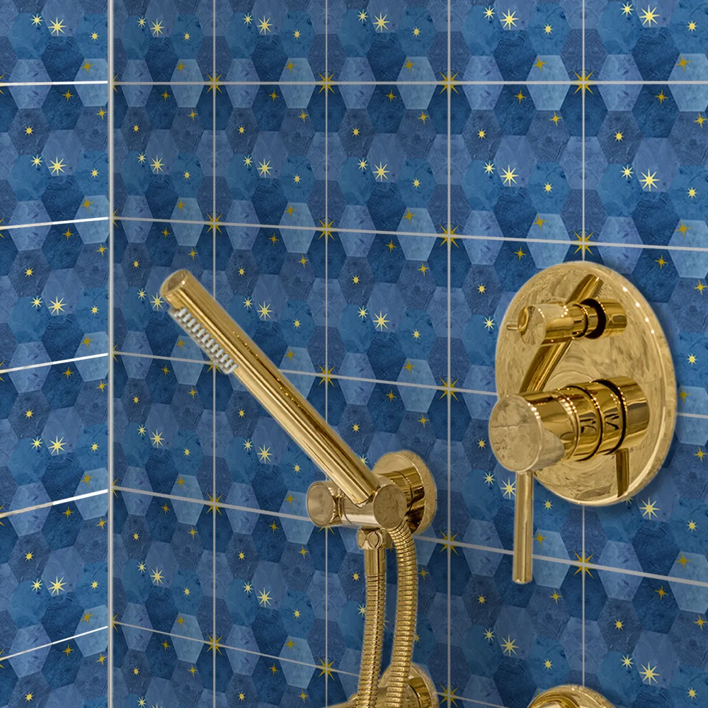 DIY ПВХ настенная плитка наклейка позолота звезда мраморная Настенная Наклейка