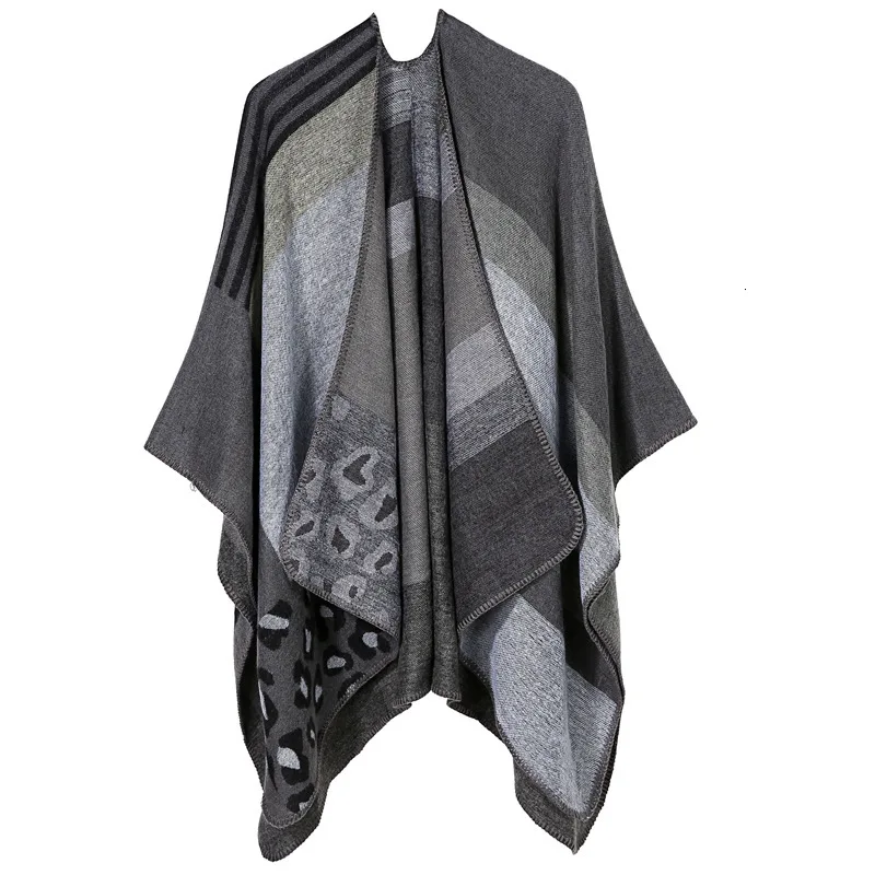 Утолщенная удлиненная шаль для женщин имитация Кашемирового блока двусторонний