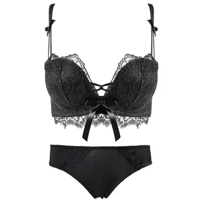Bra Set4 Топ сексуальное нижнее белье набор хлопок пуш-ап бюстгальтер и трусики наборы 3/4 чашка брендовый кружевной комплект нижнего белья женский бюстгальтер набор - Цвет: Bra Set4