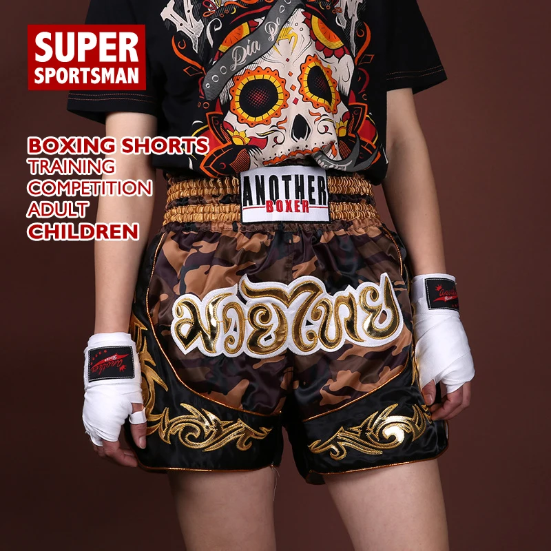 Детские тигровые Муай Тай Bjj Rashguard Wushu Sanda плавки мужские детские Boxeo Кроссфит