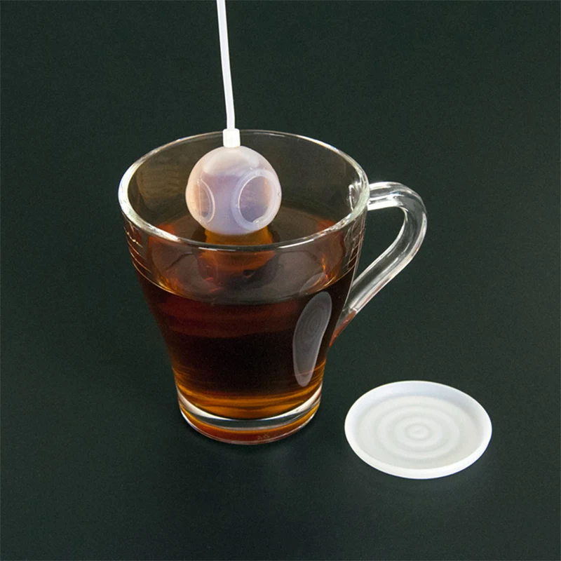 Tea Bag Food Grade Leaf Herbal Spice Filter 1 Pc Robot Shape Infuser Strainers Creative Loose Silicone Diffuser | Дом и сад