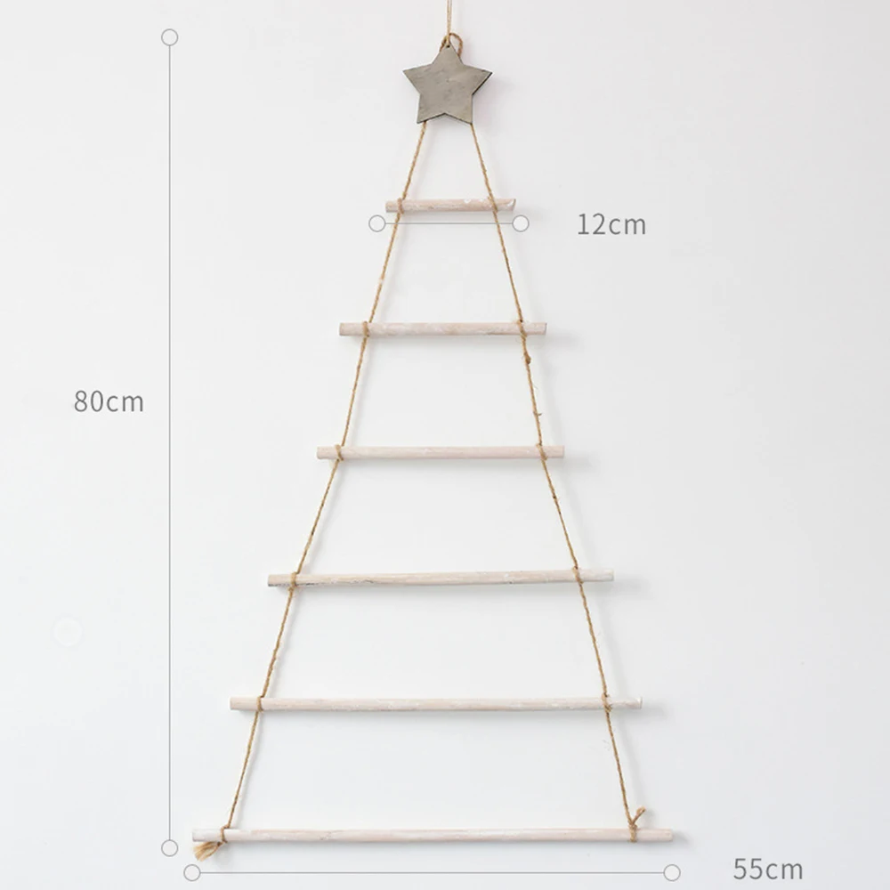 DIY Wooden Christmas Tree Nordic Style Artificial Fake Kids Gifts Ornaments Wall Hanging Decor For 2020 new Year | Дом и сад