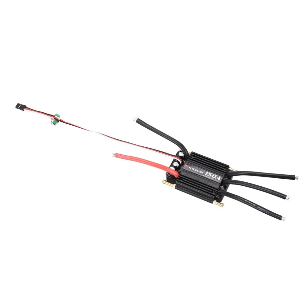 FLYCOLOR 2-6S 120A150A водонепроницаемый бесщеточный ESC Регулятор скорости для RC лодки с BEC 5,5 V/5A система водяного охлаждения