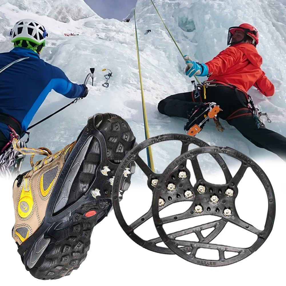 5 зубов противоскользящие ледяной захват для пеших прогулок стальной башмак шипы