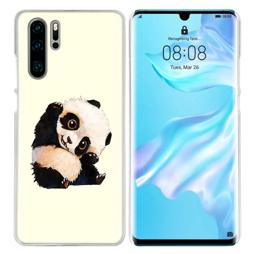 Чехол для huawei Honor P20 mate 20 10 P10 P9 P8 8X9 Lite P Smart+ Plus Nova 3i прозрачный чехол с милыми животными пандой