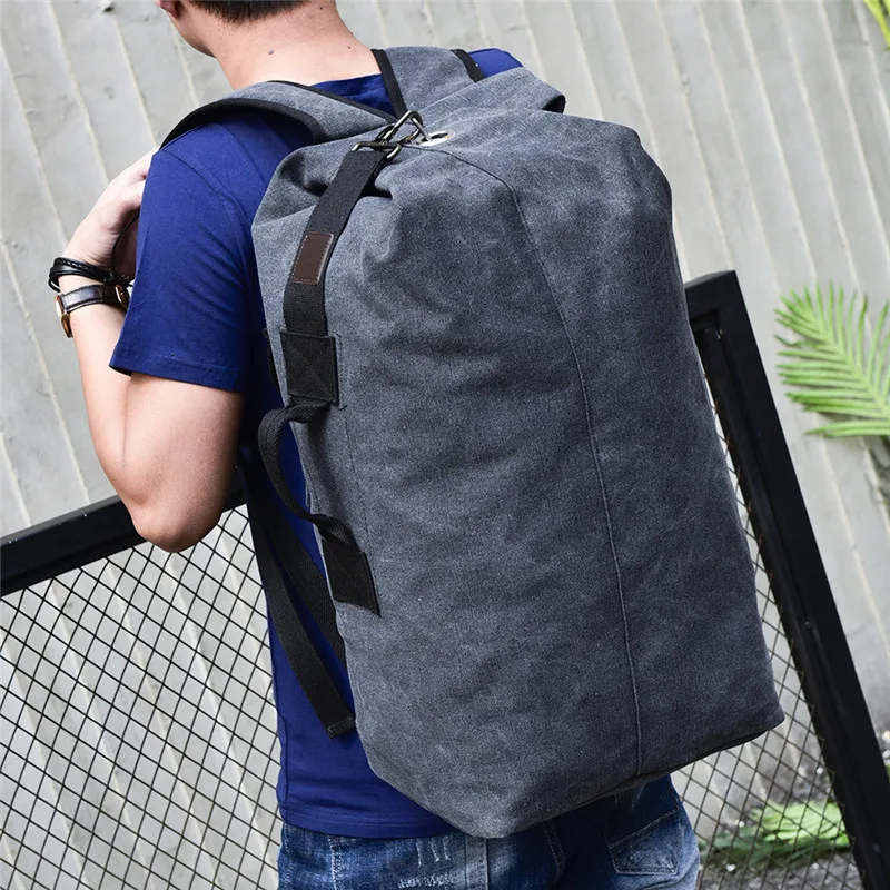 

2020 New Large Capacity Rucksack Man Travel Bag Mountaineering Backpack Male Luggage Canvas Bucket Shoulder Bags Men Backpacks