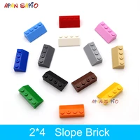 40pcs diy building blocks slope 2x4 thick figure bricks educational creative compatible with 3037 toys for children size