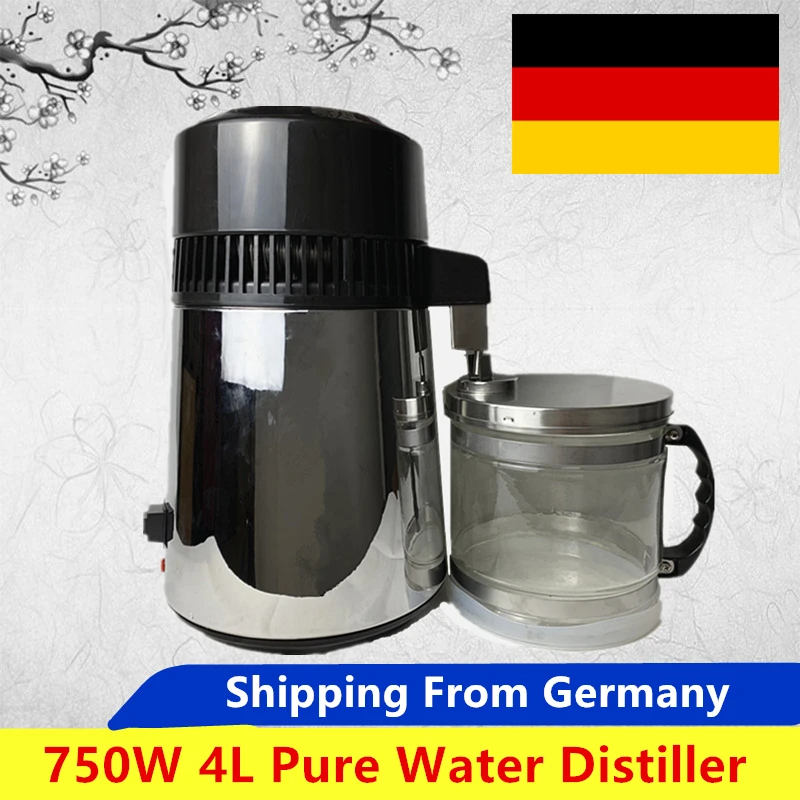 Дистиллятор воды 750 Вт 4 л из нержавеющей стали с функциями фильтрация очиститель