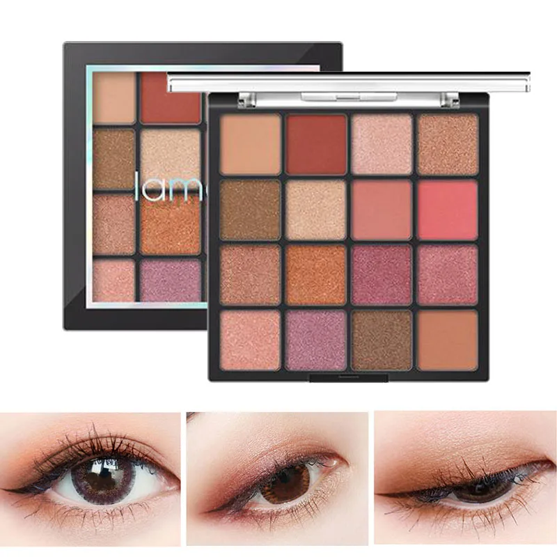 16 цветов телесные Сияющие тени для век перламутровый макияж блестящий пигмент