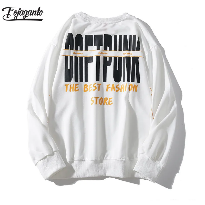 

FOJAGANTO осенний Новый Мужской свитшот с буквенным принтом модный бренд мужские повседневные толстовки свитшоты дикая Толстовка для улицы
