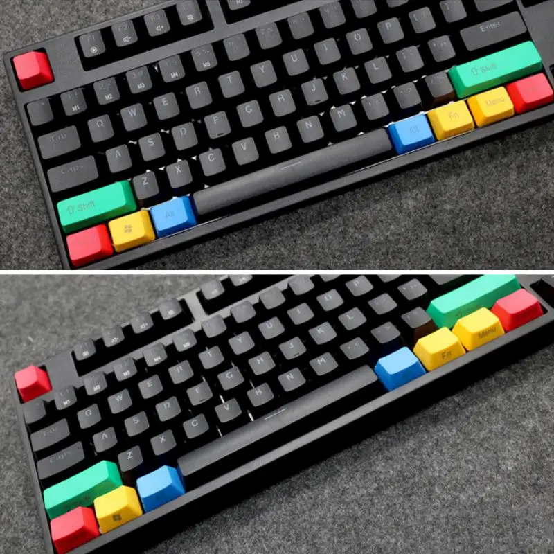 10 шт. RGBY цветные аксессуары ALT SHIFT ESC игровой PBT Прочный толстый набор ключей Dyesub