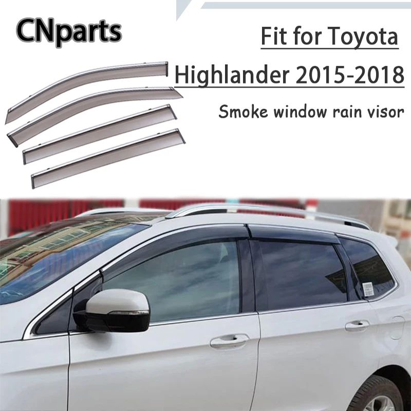 

Автозапчасти 4 шт. ABS для Toyota Highlander XU50 2015 2016 2017 2018 автомобильный козырек для дыма Сохраняет свежий воздух конвекционные аксессуары