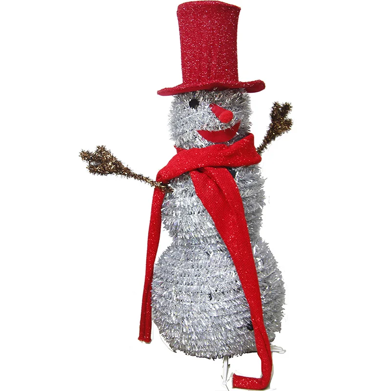 

Merry Christmas Snowman Shape Christmas Tree Toy Decorations Fireplace Window Christmas Party Decor