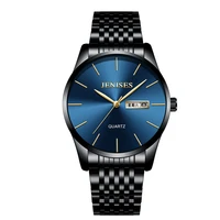 new mens quartz watch leisure business fine steel band watch fashion watch 6001j