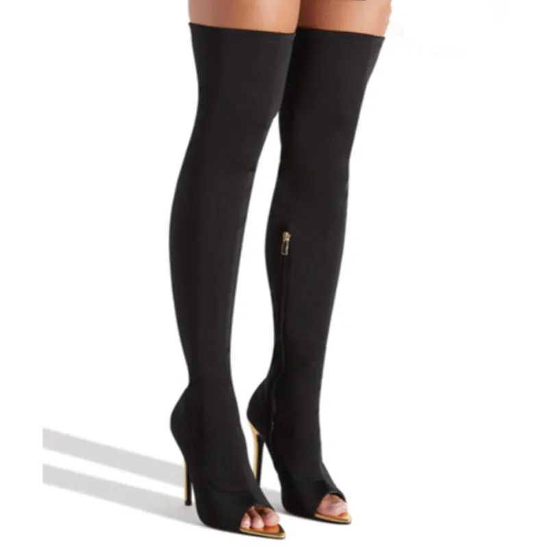 Модные зимние сапоги выше колена со змеиным принтом женские привлекательные