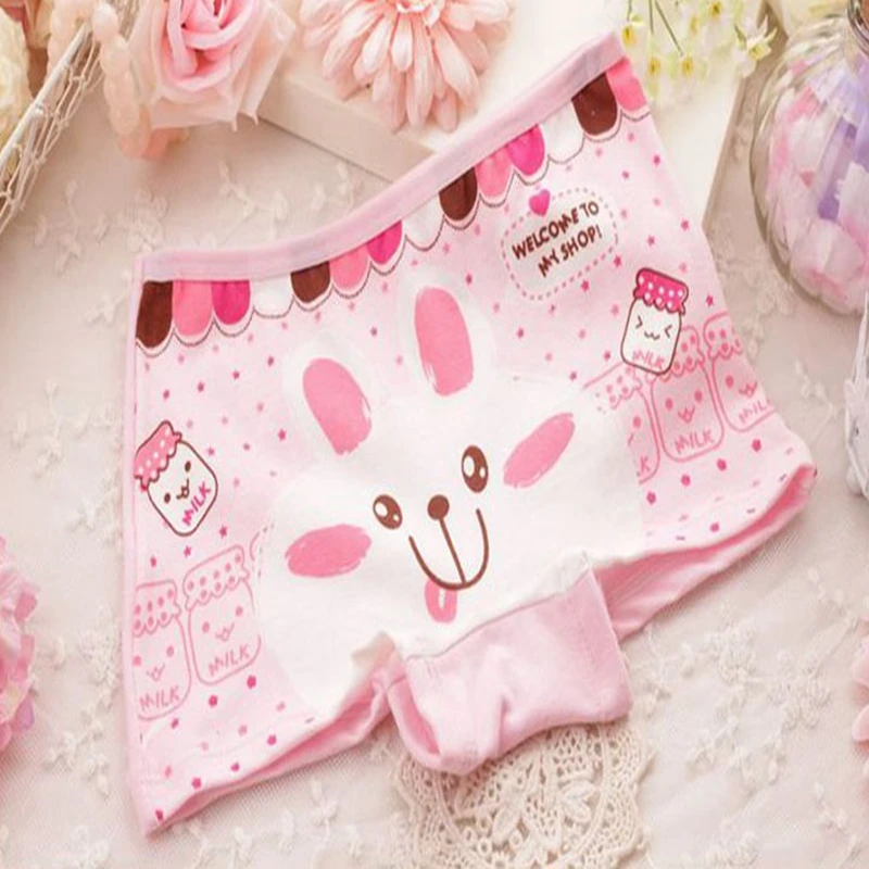 Симпатичные Детские хлопковые боксеры нижнее белье брюки для девочек детей 6