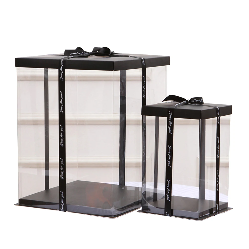 Прозрачная пустая Подарочная коробка для креативных искусственных роз медведь